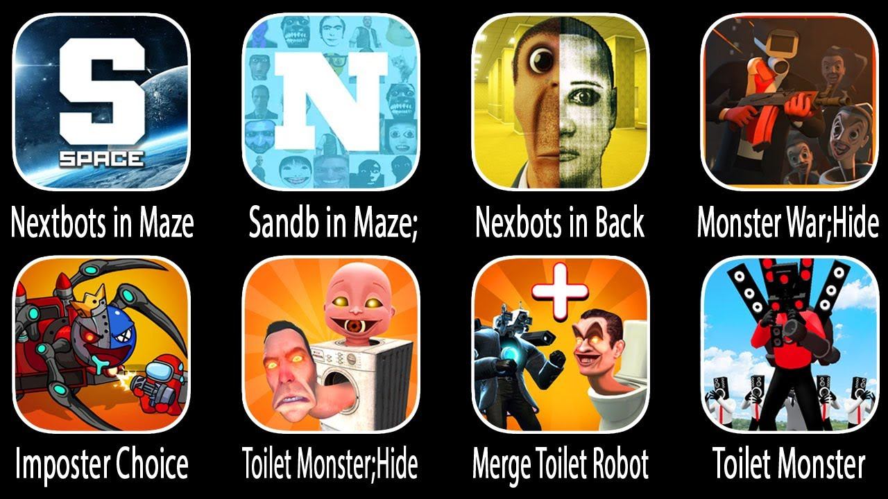 Nextbots in Maze,Survivor,Sandb in Space,Nextbots in Backrooms,Monster War;Hide,.... смотреть онлайн