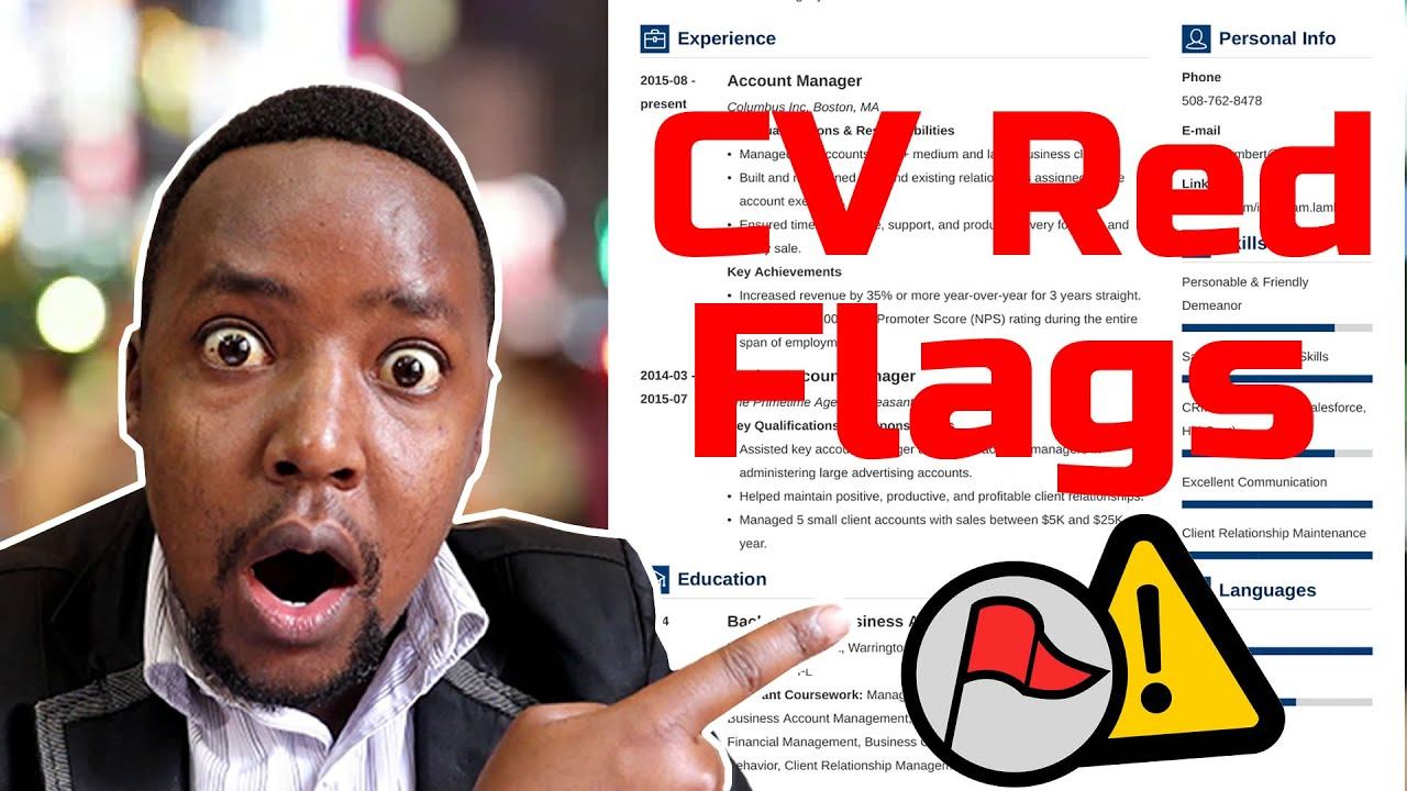 How To Write A CV For Job Application - CV Red Flags - CV Writing Tips