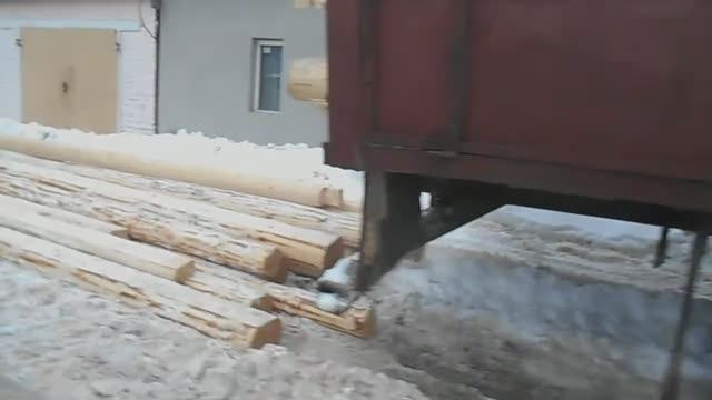 Разгрузка сруба на месте строительства - Srubbanidoma смотреть онлайн