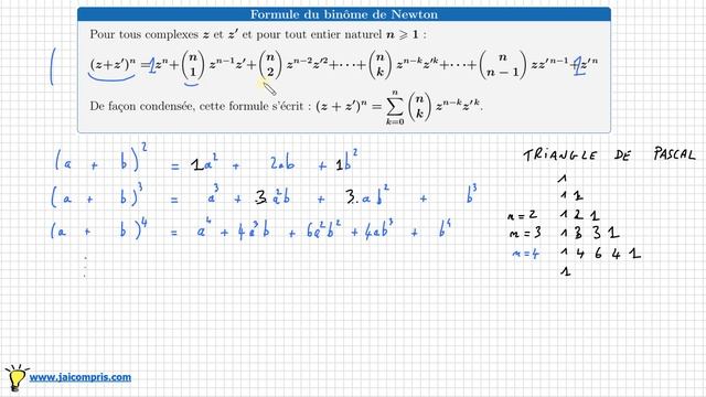 Comprendre la formule du binôme de Newton • Savoir l'utiliser avec le triangle de Pascal • Expert смотреть онлайн