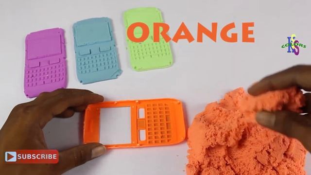 Mobile cellular Colors learning kids | Kinetic sand Colors with Smart Mobile phone смотреть онлайн