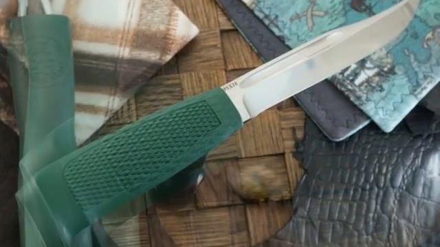 Русский булат нож Финка-042 сталь 95Х18, рукоять резинопластик хаки смотреть онлайн