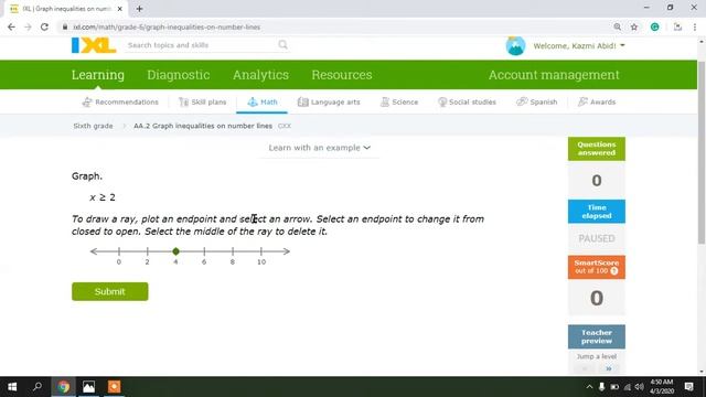Graph Inequalities on Number lines - CXX | Sir Abid | IXL Support смотреть онлайн
