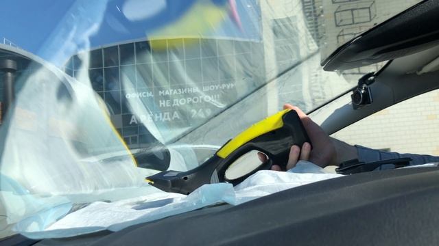 Как помыть лобовое изнутри?/Стеклоочиститель Karcher WV 2 смотреть онлайн