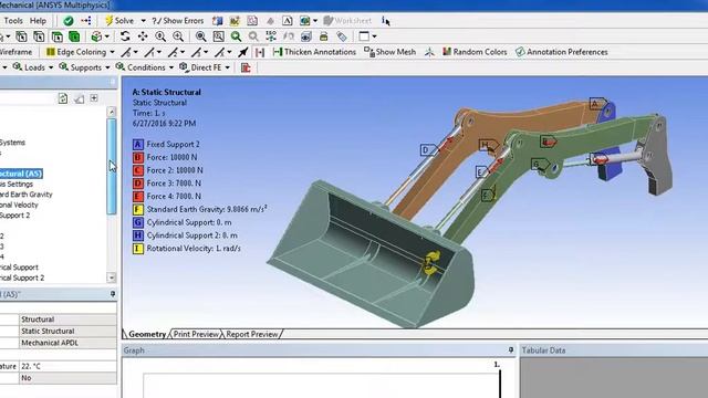 Ansys Static Structural Analysis смотреть онлайн