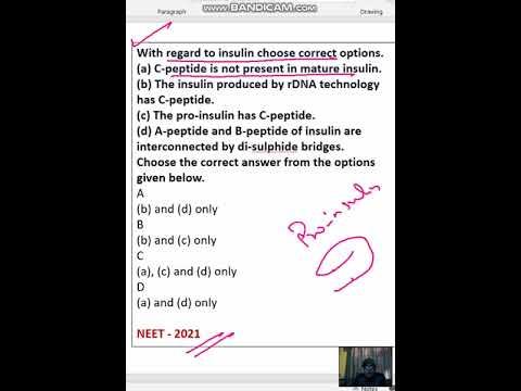 With regard to insulin choose correct options. (a) C-peptide is not present in mature insulin. смотреть онлайн