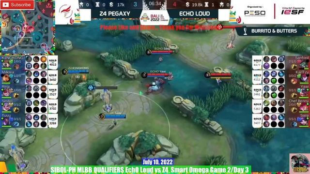 SIBOL-PH QUALIFIERS MLBB Echo Loud vs Z4 Smart Omega Game 2/Day 3 смотреть онлайн