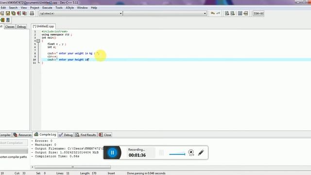 how to make a BMI calculator in dev c++ смотреть онлайн