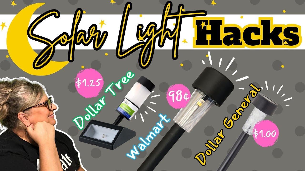 🌙🔆SOLAR LIGHT HACKS🌙🔆from Dollar Tree Walmart and Dollar General!! WOWZA!!!!🌙🔆 смотреть онлайн