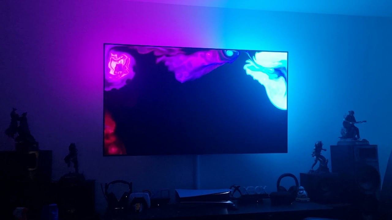 Philips Hue Test 65 tv with 75 strip. смотреть онлайн