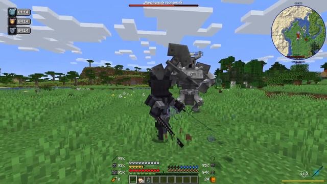 Minecraft : Epic Fight mod + Mowzies mobs | Ferrous Wroughtnaut Boss fight смотреть онлайн