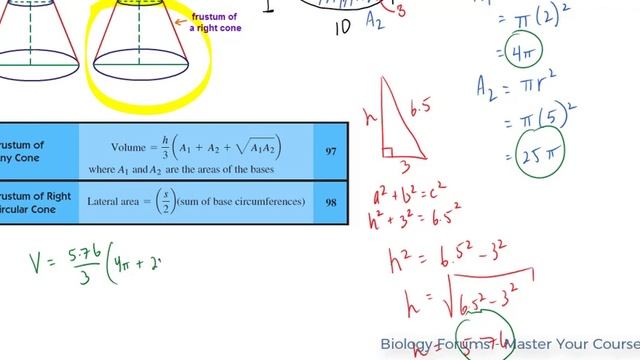 📚 Find the lateral area, total surface area, and volume of conical frustum (Question 1) смотреть онлайн