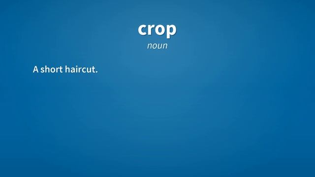 Crop | Meaning of crop смотреть онлайн