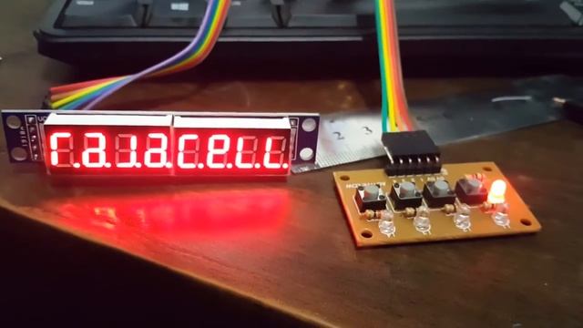 Simple Digital Clock with 8 digits 7 segment Arduino смотреть онлайн