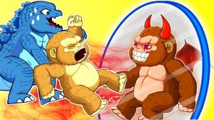Poor Baby Godzilla and Kong Life: HALLOWEEN - Vampire Evolution of KONG  | Godzilla Minus One