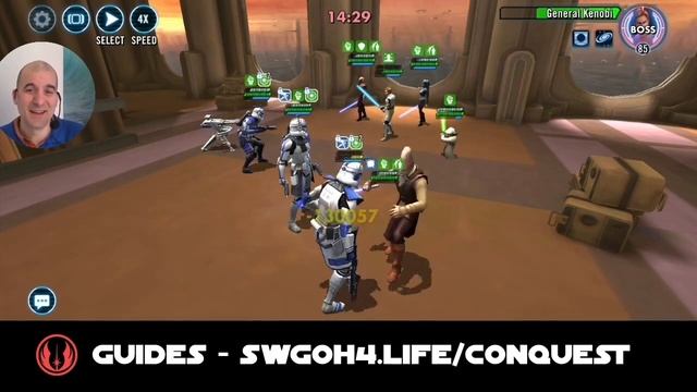 Max rewards Tier 10 Coruscant Clone Troopers vs Jedi Galactic Challenge | SWGOH Clones GC X смотреть онлайн