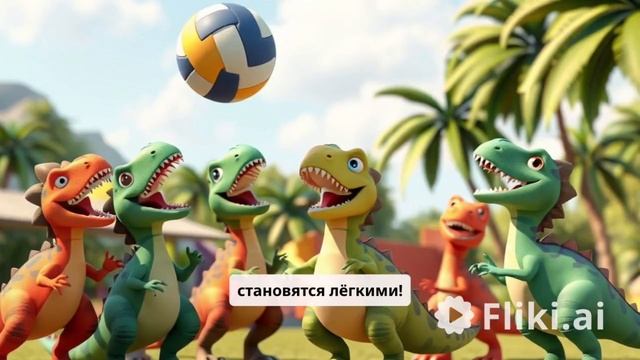 ИИ Дино - Волейболист мультик. смотреть онлайн