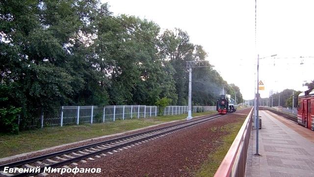 Паровоз П36-0110 (ТЧ-16) следует резервом. смотреть онлайн