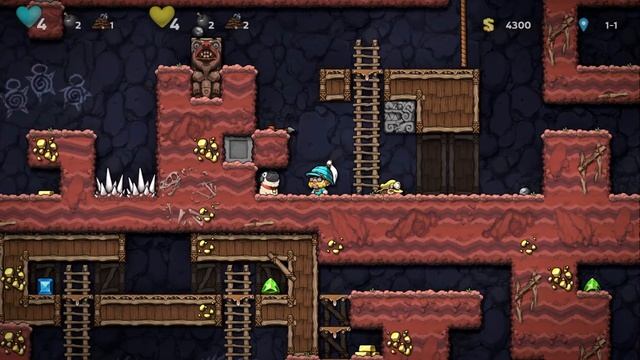 Spelunky 2-Кооператив с Маrgosha_09_10/lvl 1-1