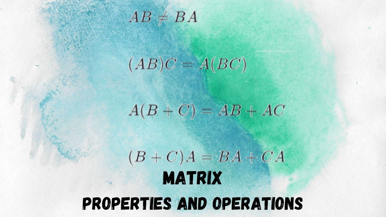 Linear Algebra: Matrix properties and operations смотреть онлайн