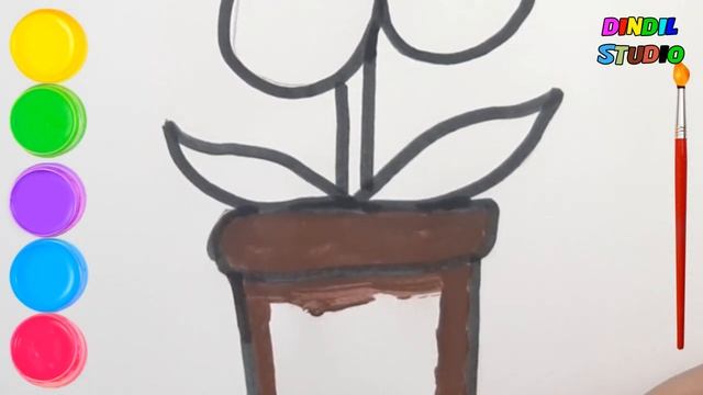 Сурет салу. Гүлді салып үйренеміз. Учимся рисовать. смотреть онлайн
