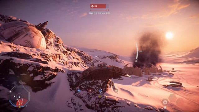 Star Wars Battlefront II Quick Hoth Snow-Speeder Run смотреть онлайн