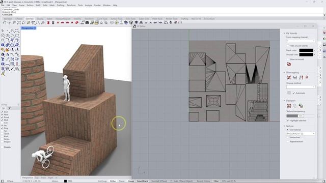 50 - Apply Texture Mapping in Rhino смотреть онлайн