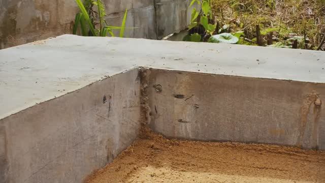 Фундамент с несъемной опалубкой из плоского шифера.  Мастер-класс