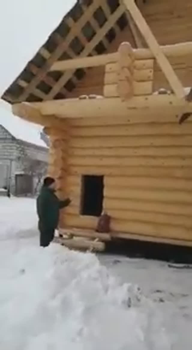 Февраль 2021. Видео отзыв строительства сруба 6х6, минимальный диаметр бревна 32 см. смотреть онлайн