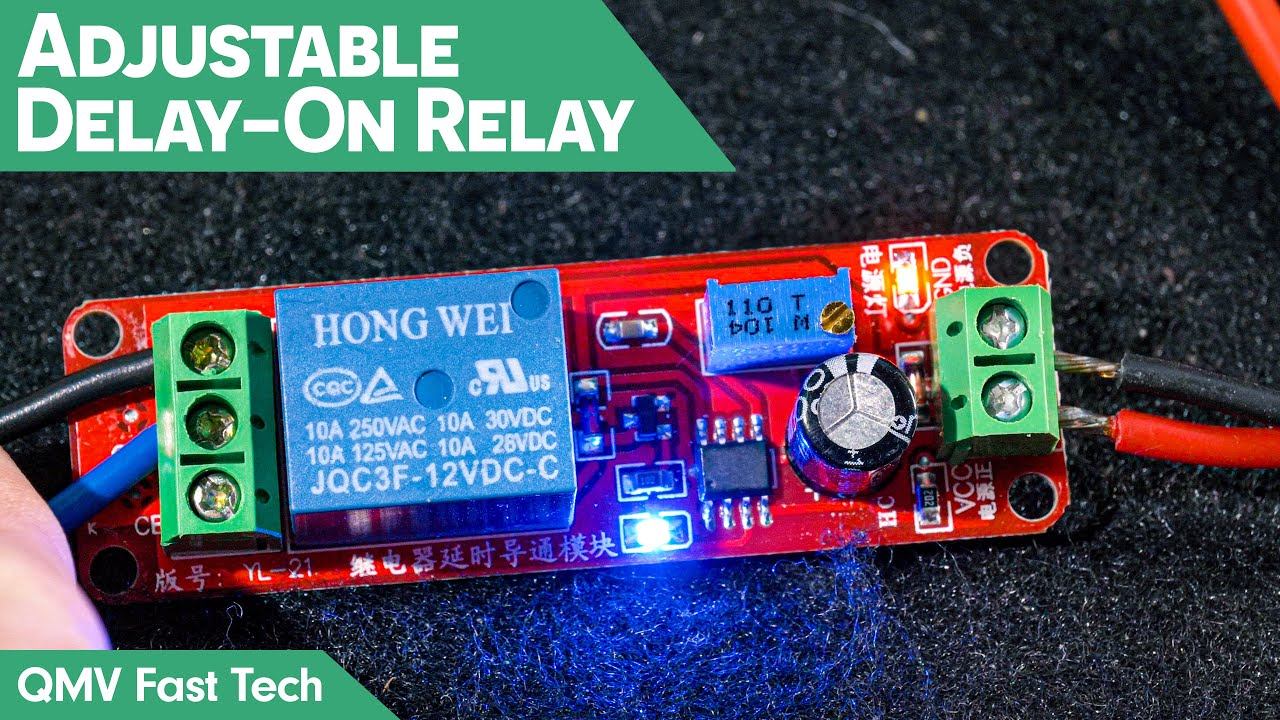 1-10 Second Adjustable 5 Volt & 12 Volt Time Delay Relay смотреть онлайн