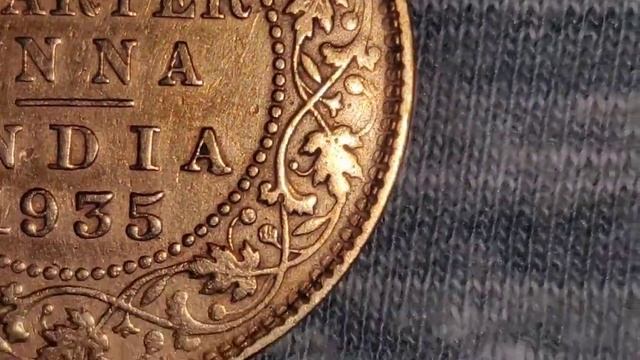 1935 BRITISH INDIA GEORGE V ONE QUARTER ANNA COIN смотреть онлайн