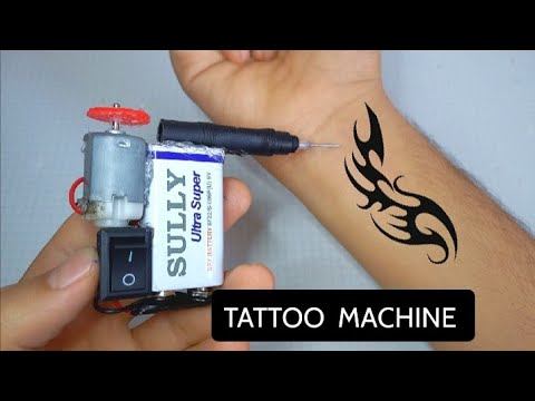 HOW TO MAKE SIMPLE TATTOO MACHINE WITH DC MOTOR смотреть онлайн
