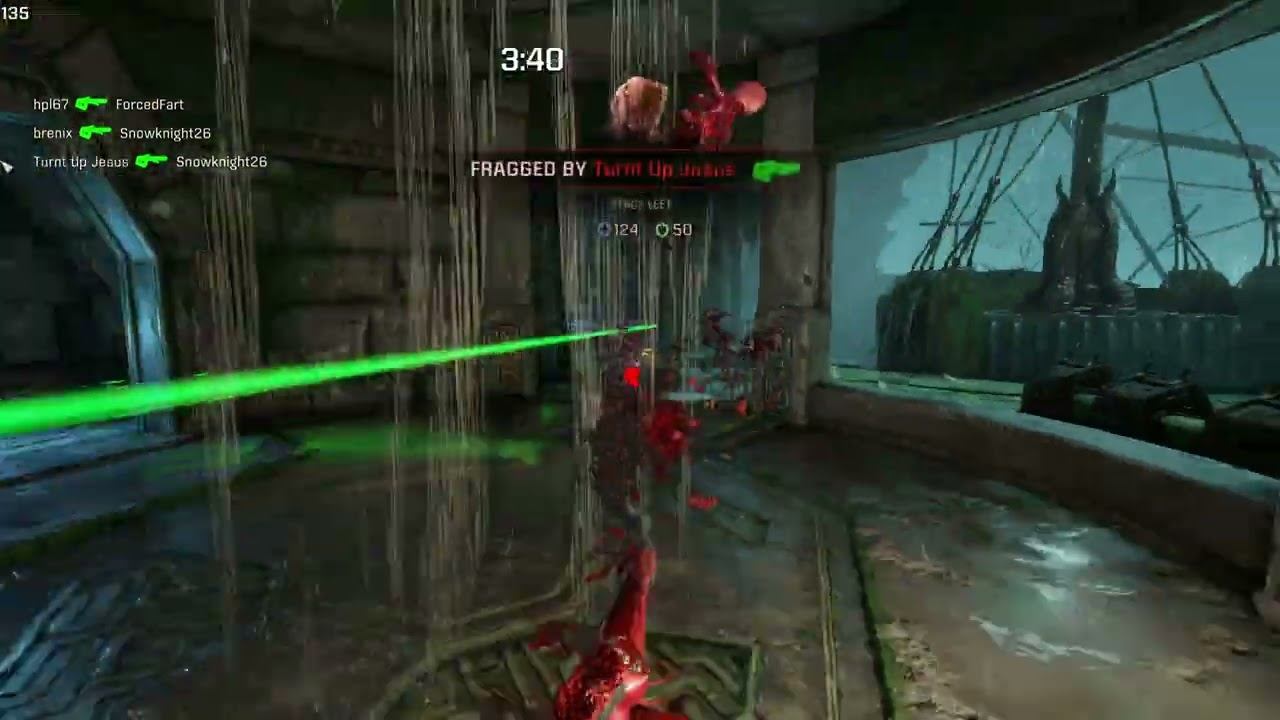 Quake Champions PC gameplay footage - Instagib - Tempest Shrine смотреть онлайн