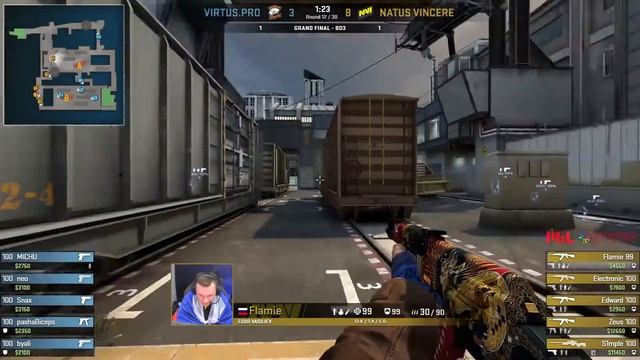 ВТОРАЯ ПОБЕДА НАВИ В ФИНАЛЕ | NaVi vs Virtus Pro | Map 3. de_train CAC 2018 смотреть онлайн