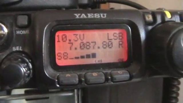 yaesu ft-817nd + homebrew fishing pole antenna, SWL-ing over the HF bands смотреть онлайн