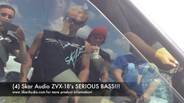(4) Skar Audio ZVX-18 Subwoofers On 10,000 WATTS OF POWER!!! LOUD!!!