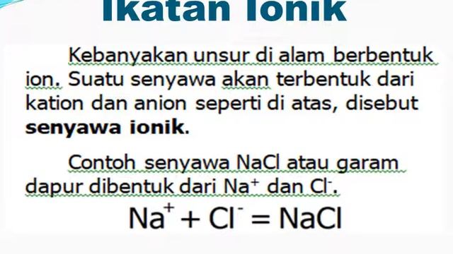 BAB IX3 Ikatan ion,ikatan kovalen video смотреть онлайн