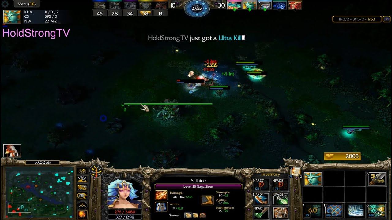 DOTA 1 Naga Siren Slithice Beyond GODLIKE #3 + ULTRA KILL смотреть онлайн
