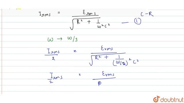 An a.c. source of angular frequency `omega` is fed across a resistor R and a capacitor C смотреть онлайн
