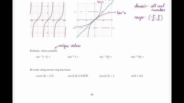 Precalculus Refresher, module 6, part c: inverse trigonometric functions смотреть онлайн