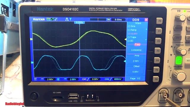Сравнение генераторов в Hantek DSO4102C и MHS-5200A