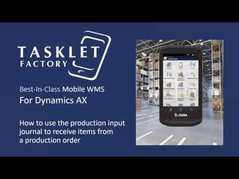 How to use the production input journal to receive items with Mobile WMS for Dynamics AX смотреть онлайн