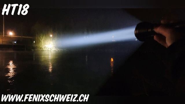 Fenix HT18 LED thrower - outdoor presentation with beamshots смотреть онлайн