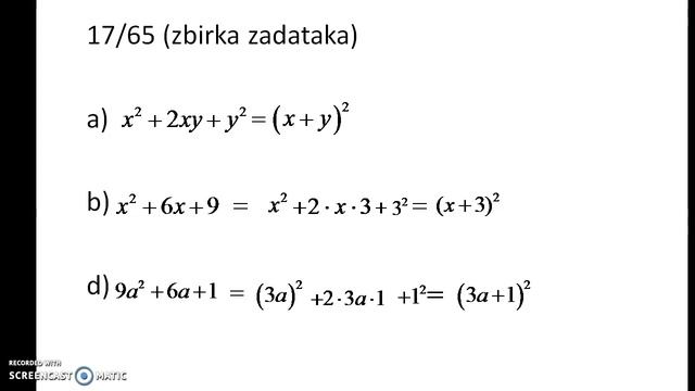 Rastavljanje na činioce trinoma a^2+2ab+b^2 смотреть онлайн
