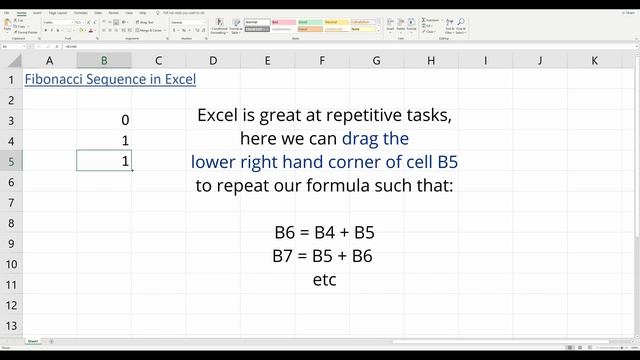 How to Create Fibonacci Sequence in Excel смотреть онлайн
