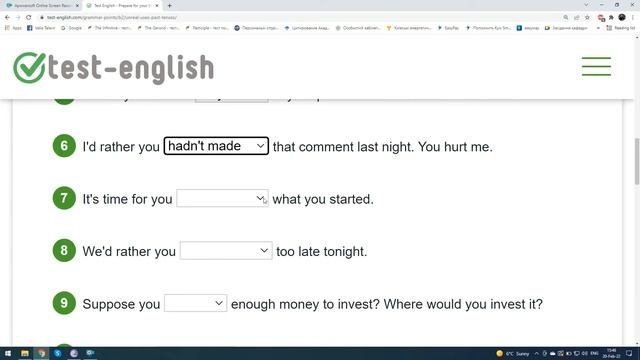 Lesson 139. Test Time: wish, rather, if only, it's time смотреть онлайн