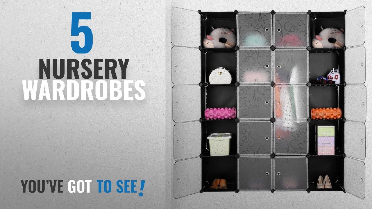 Top 10 Nursery Wardrobes [2018]: LANGRIA Interlocking Plastic Wardrobe Cabinet Opaque Curly