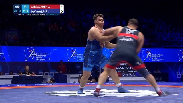 Riza Kayaalp (TUR) Vs Amin Mirzazadeh (IRI) - Final // World Championships 2022 // 130kg