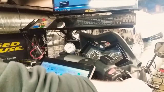 Yamaha T-MAX 530 turbo Dyno and ecu calibration at Speed House Garage Dyno. смотреть онлайн