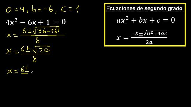 4x^2-6x+1=0 . Ecuaciones cuadraticas 4x2-6x+1=0 aplicando formula general , x al cuadrado смотреть онлайн